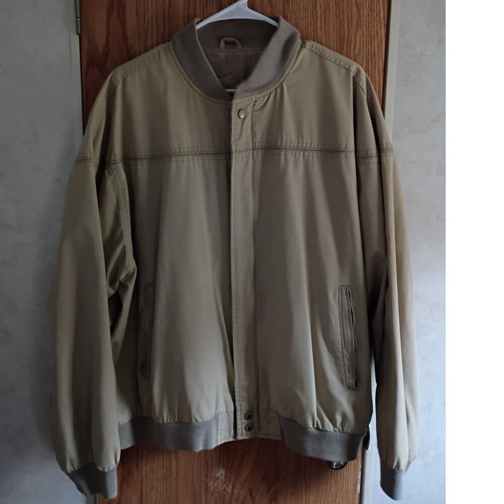 VNTG Arnold Palmer Khaki Golf Windbreaker XL Dadcore Preppy Heritage Sportswear